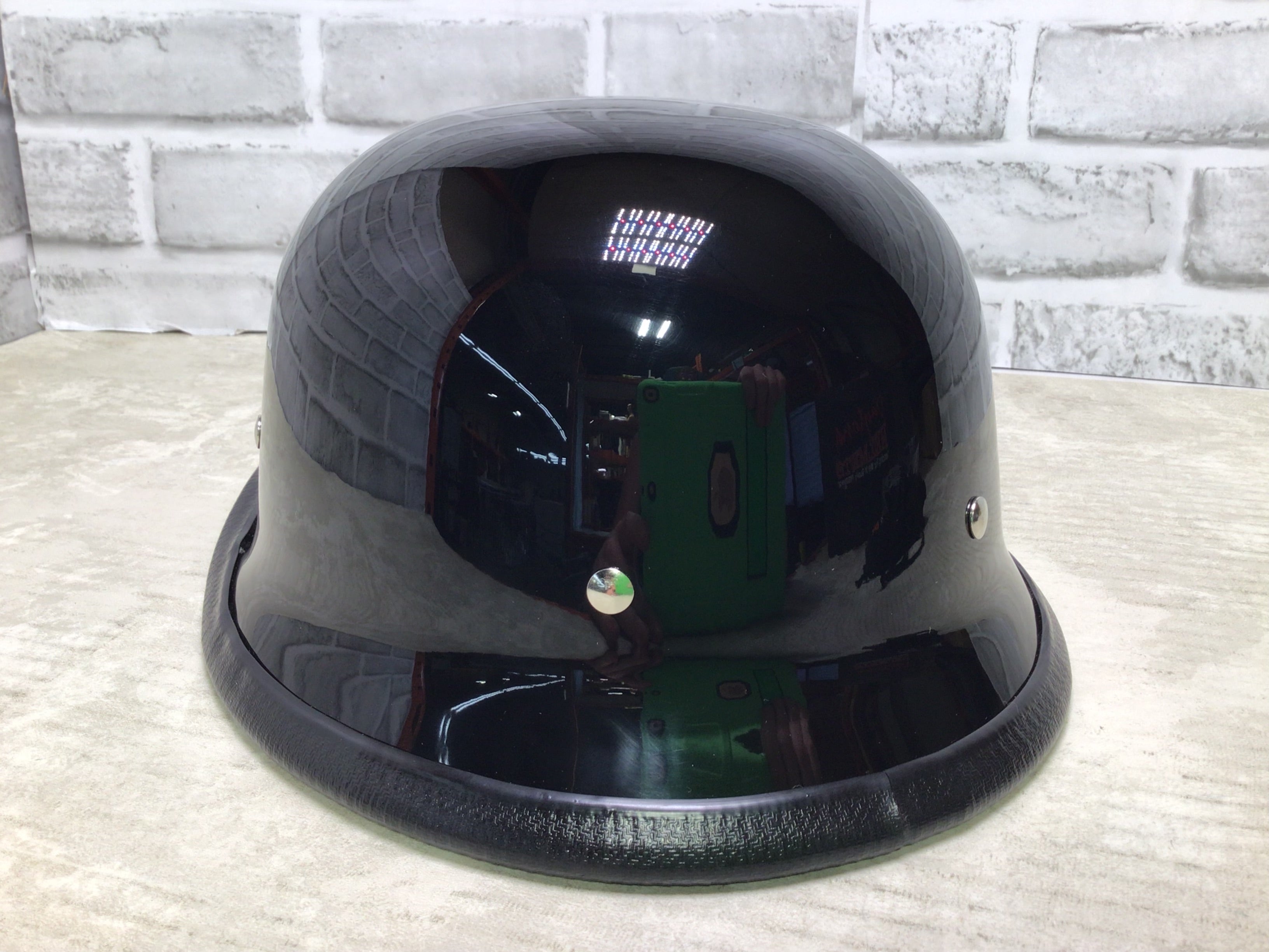 Daytona Helmets-German Biker Style Helmet (Black) (Size-Large) (7734528966894)